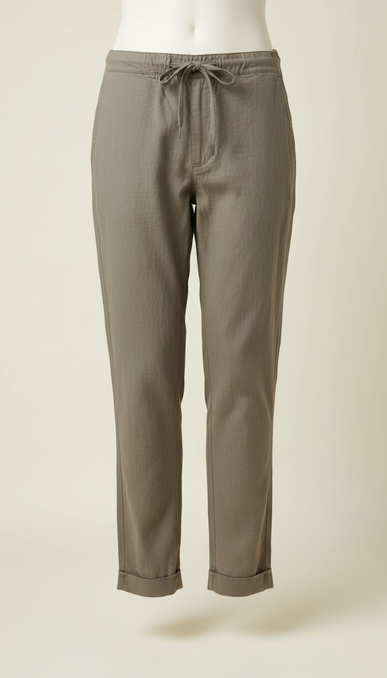Olive Taupe Casual Trousers