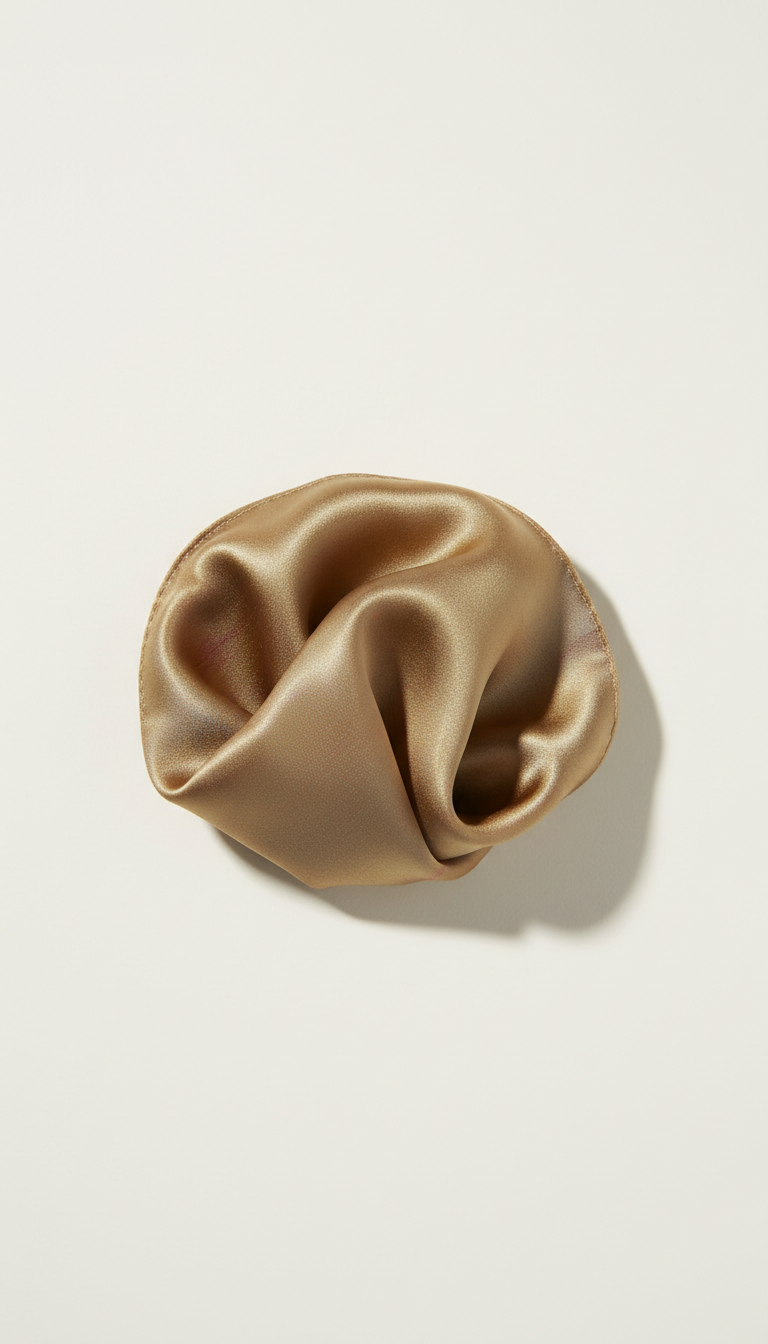 Antique Gold Silk Pocket Square
